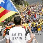 Manifestación independentista en Cataluña