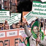 Funcionarios, en una de las numerosas manifestaciones que han protagonizado por la Ley de Reordenación del Sector Público