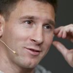 Messi, durante la rueda de prensa previa a la entrega del Balón de Oro.