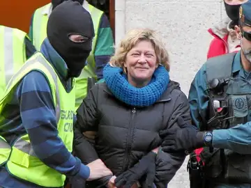 La abogada Arantza Zulueta, cuando fue detenida por la Guardia Civil La abogada Arantza Zulueta, cuando fue detenida por la Guardia Civil