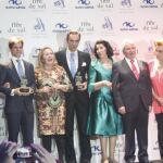 Foto de familia de los premiados por las Majas de Goya