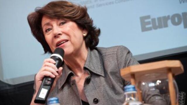 Magdalena Álvarez, en un acto del BEI