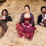 Nacho Fresneda, Aura Garrido y Rodolfo Sancho