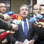Zoido, en un acto público, ayer en Huelva