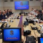 Reunión de los responsables operativos en el Centro de Mando para supervisar el dispositivo de seguridad con motivo de la proclamación.