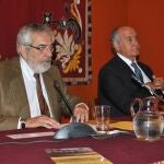 Eduardo Canorea junto a Ramón Valencia esta mañana en Sevilla