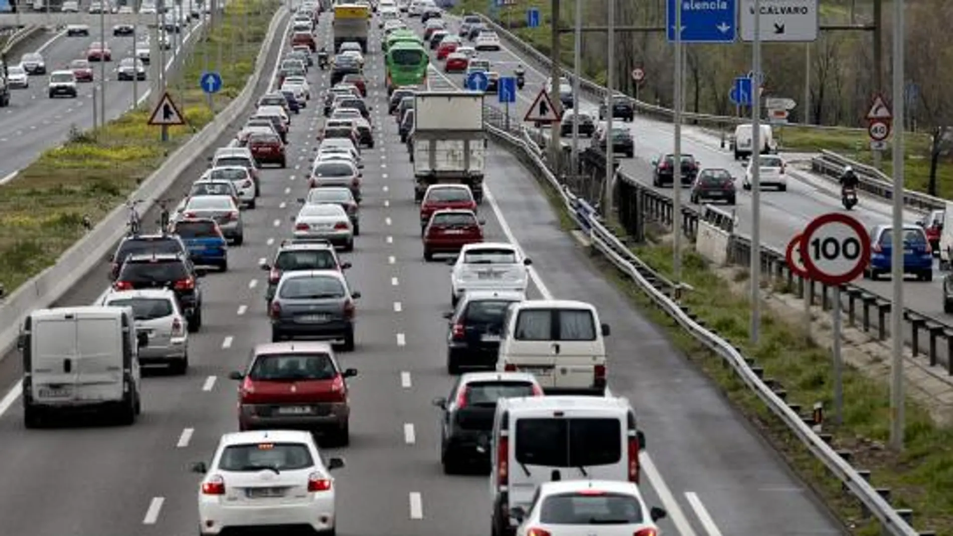 Retenciones en la carretera de Valencia