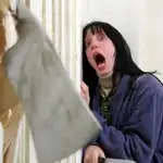 Shelley Duvall en una de las escenas más famosas de la película «El resplandor»