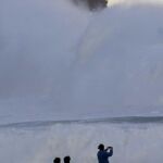 Olas junto a la costa de la localidad de Valdoviño