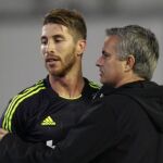 Jose Mourinho y Sergio Ramos, durante la etapa del entrenador portugués en el Real Madrid