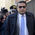 Francesco Schettino llega a la corte de Grosseto donde se celebra el juicio por el hundimiento del Costa Concordia.
