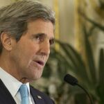 El Secretario de Estado de EE UU, John Kerry, hoy en Paris.