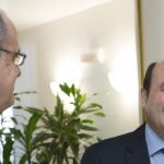 El presidente del PNV, Andoni Ortuzar y el portavoz de esta formación en el Parlamento Vasco, Joseba Egiba