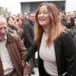 Fernando Rodríguez Villalobos y Verónica Pérez, ayer en la sede del PSOE de Sevilla
