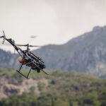 Un equipo RPAS (Remotely Piloted Aircraft Systems, aeronaves dirigidas por control remoto) de la empresa aragonesa Inda, en pleno vuelo