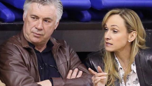 Carlo Ancelotti y Marian Barrena.