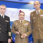 El Jefe de Estado Mayor de la Defensa (JEMAD), almirante general Fernando García Sánchez, junto al general de brigada Gumersindo Veiga y el coronel José Luis Murga