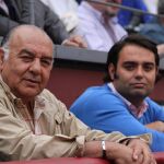 Carlos Zúñiga junto a su padre en la madrileña plaza de toros de Las Ventas