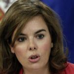 La vicepresidenta del Gobierno, Soraya Sáenz de Santamaría