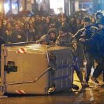Altercados en el barrio de Sants, durante las protestas del pasado mes de mayo