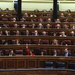 El diputados del PSOE, ayer en el Congreso