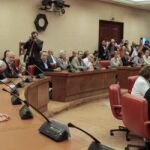 Pablo Iglesias, cabeza de lista y eurodiputado de Podemos, durante el acto de acatamiento de la Constitución hoy en el Congreso de los Diputados.