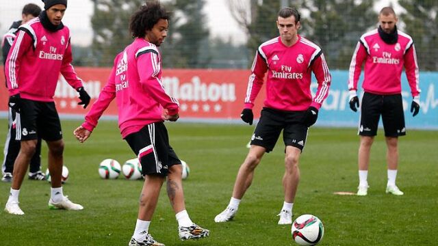 Últiimo entrenamiento del Real Madrid, hoy, antes del derbi copero