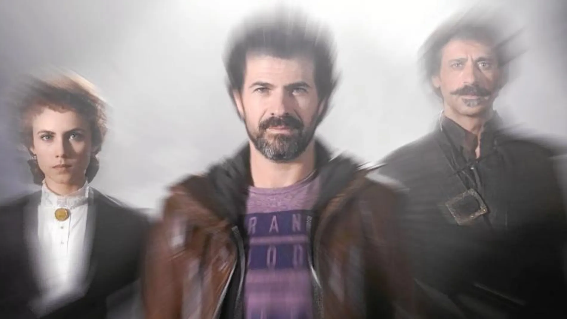 Los protagonistas de la serie, de izda. a dcha., Aura Garrido, Rodolfo Sancho y Nacho Fresneda