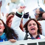 Imagen de archivo de la última protesta sanitaria