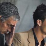 El ex entrenador del Real Madrid, José Mourinho, y su compatriota madridista, Cristiano Ronaldo