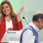 Susana Díaz y Alfredo Pérez Rubalcaba durante el congreso regional extraordinario del PSOE-A que ha tenido lugar este fin de semana en Granada