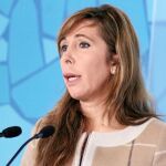 Sánchez-Camacho, durante la conferencia de Prensa que protagonizó ayer