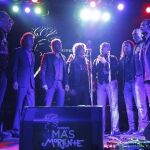 Montoyita, Kiki, Antonio, Angel, Popo, Bandolero y Negri cantan un martinete en el concierto homenaje a Enrique Morente "Morente más Morente"en la sala La Riviera de Madrid