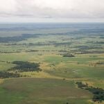 Una imagen aérea de la región de los Llanos de Moxos