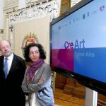 Javier León de la Riva y Mercedes Cantalapiedra durante el balance de la red CreArt