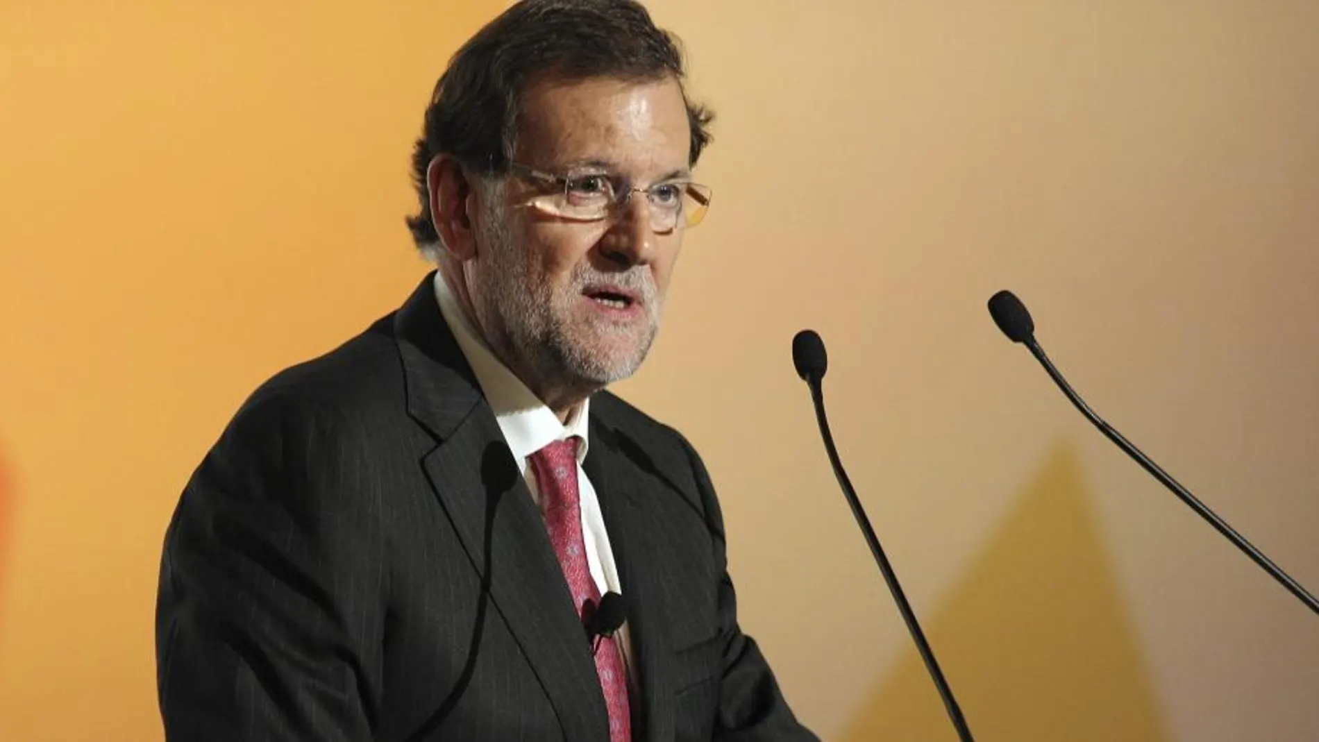 El presidente del Gobierno, Mariano Rajoy, durante su intervención en el acto de clausura del XVII Congreso de la Empresa Familiar