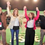 Fernando Rodríguez Villalobos, Susana Díaz, Verónica Pérez y Juan Cornejo, ayer en Sevilla