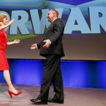 El «premier» Salmond, líder independentista escocés, junto a su viceministra, Nicola Sturgeon