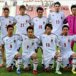 Los jugadores de la selección de Japón posan antes del partido frente a Irak disputado en junio para la clasificación para el Mundial.