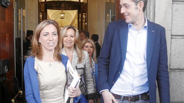 Eduardo Madina y Carme Chacón, dos de los candidatos en la sombra para hacerse con el control del PSOE
