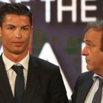 Cristiano Ronaldo, junto a Platini.