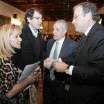 El secretario regional del PP, Alfonso Fernández Mañueco, junto a Antonio Silván, Isabel Carrasco y Gutiérrez