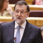 Rajoy, en el Senado, el pasado mes de marzo.
