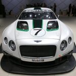 Imagen del Bentley GT3 expuesto en el Salón Internacional del Automóvil de Nueva York.