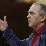 El diputado navarro de Amaiur, Sabino Cuadra, durante la segunda jornada del debate del estado de la nación