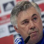 Carlo Ancelotti en la rueda de prensa.