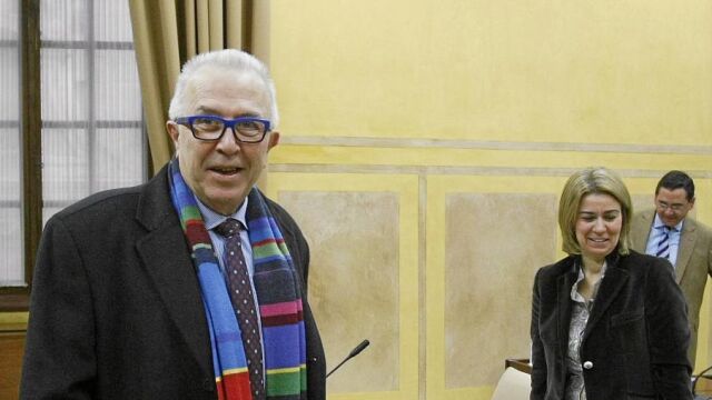 El consejero José Sánchez Maldonado y la popular Teresa Ruiz-Sillero