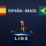 José María Aznar, durante su intervención en el encuentro empresarial España-Brasil.
