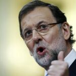 Mariano Rajoy, durante la sesión del debate sobre el estado de la nación.