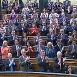 Aplausos prolongados tras la intervención de Rajoy